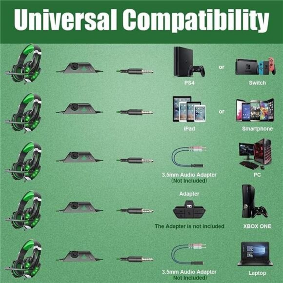 G9000 Stereo Gaming Headset for PS4 PC Xbox One PS5 Controller Noise Cancelling - Picture 6 of 8